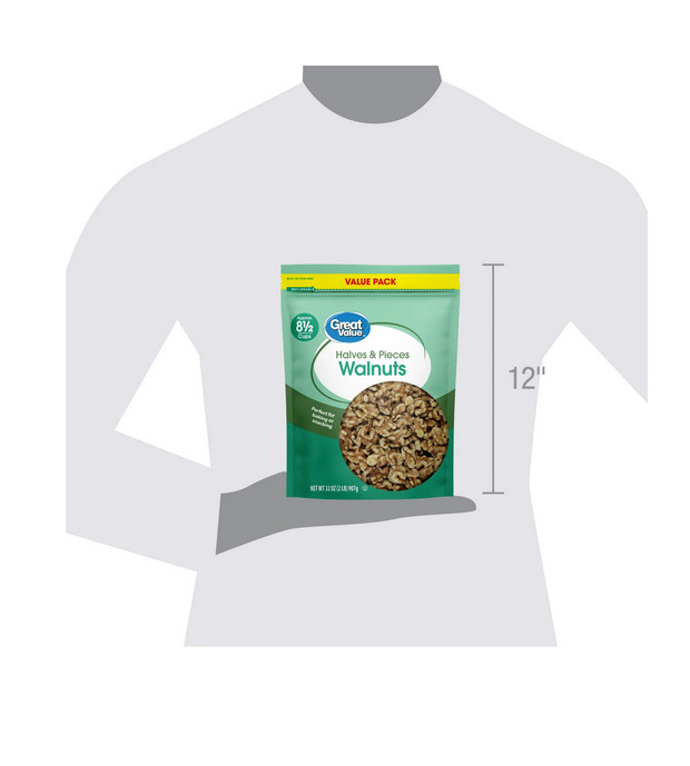 Great Value Walnuts Halves & Pieces, 32 oz gallery