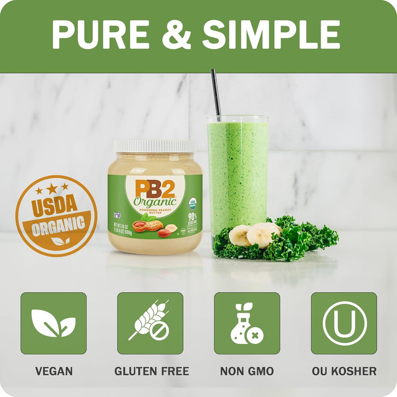 PB2 6.5Oz Organic Powdered Peanut Butter - USDA Organic Certified, Non-Gmo Proje gallery