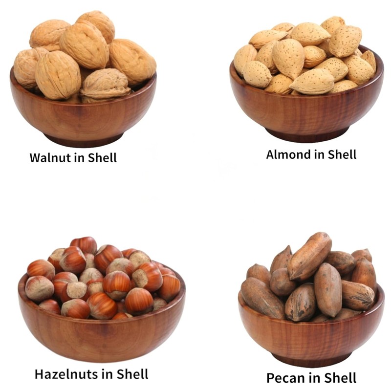 Premium In-Shell Nut Variety Pack, 4 lbs, Mixed Nuts in Shell, Walnut, Almond... gallery