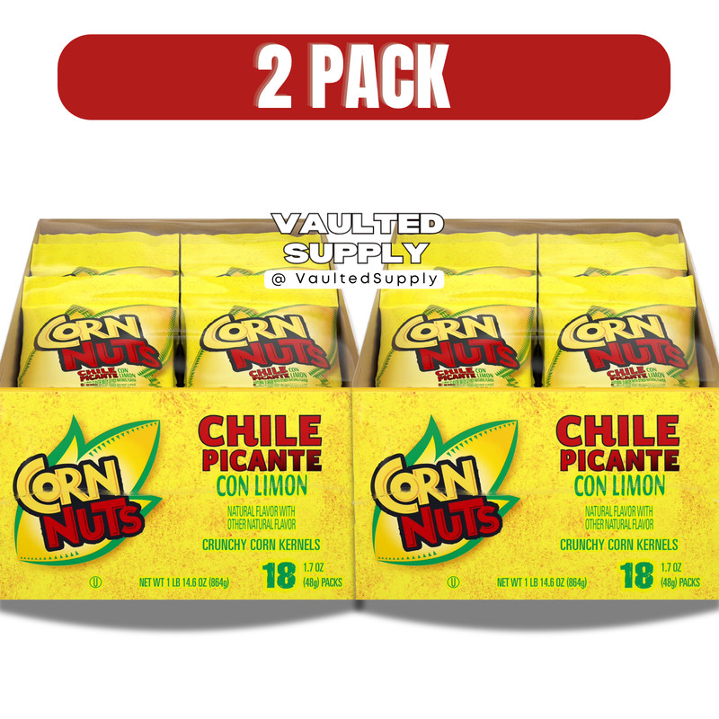 2 PACK Corn Nuts Chile Picante con Limón 1.7 oz, 36‑Pack – Crunchy & Spicy