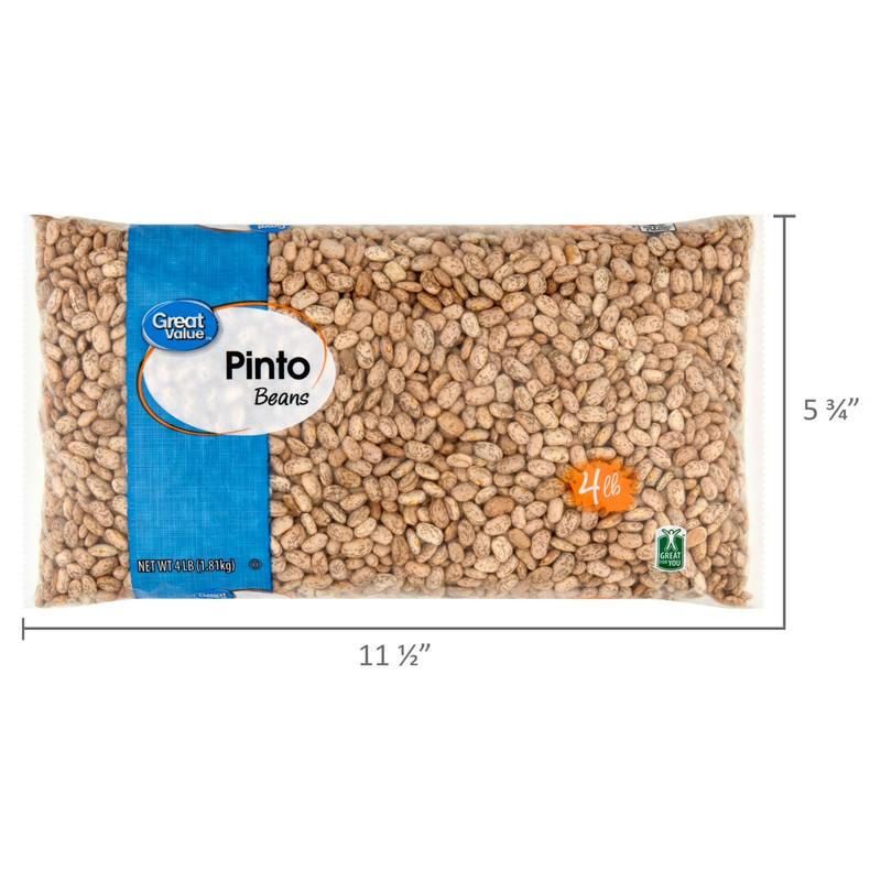 3 pack, Great Value Pinto Beans, 4 lb gallery