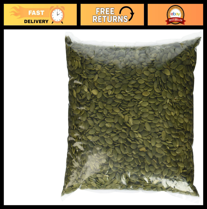 Raw Shelled Pumpkin Seeds (Pepitas) 3 lb – Healthy Snack, Superfood, Bulk Buy