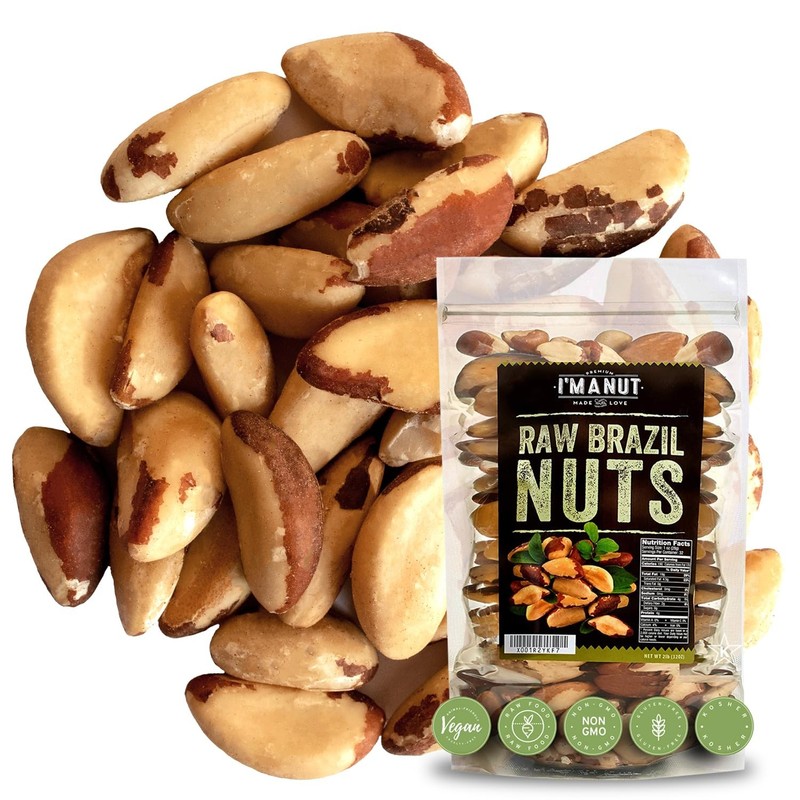 Premium Wild Harvested Raw Brazil Nuts, 8oz High Selenium, Batch Tested Pean…