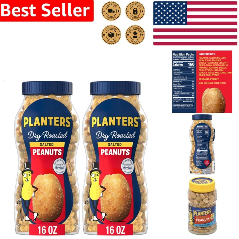 Salted Peanuts Dry Roasted Bulk Snacks Plant Based Protein
