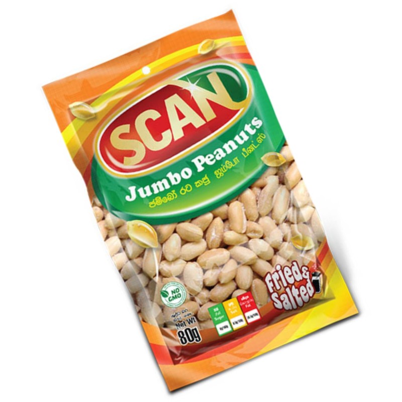 Scan Jumbo Peanuts Fried Salted 80g Real Taste High quality Sri Lankan Product gallery