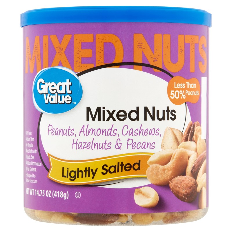 Value Roasted & Lightly Salted Mixed Nuts,Lightly seasoned with sea salt 14.75oz