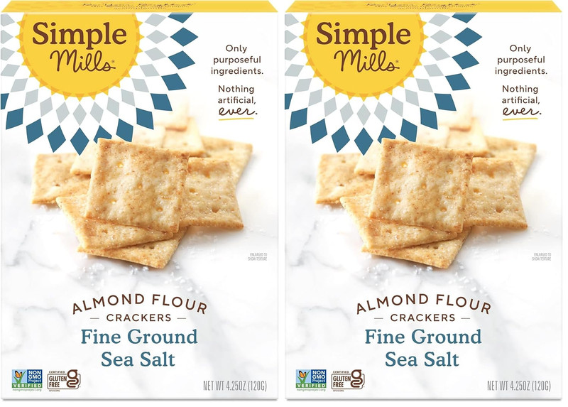 Fine Ground Sea Salt Almond Flour Crackers Family Size, Pack of 6 gallery