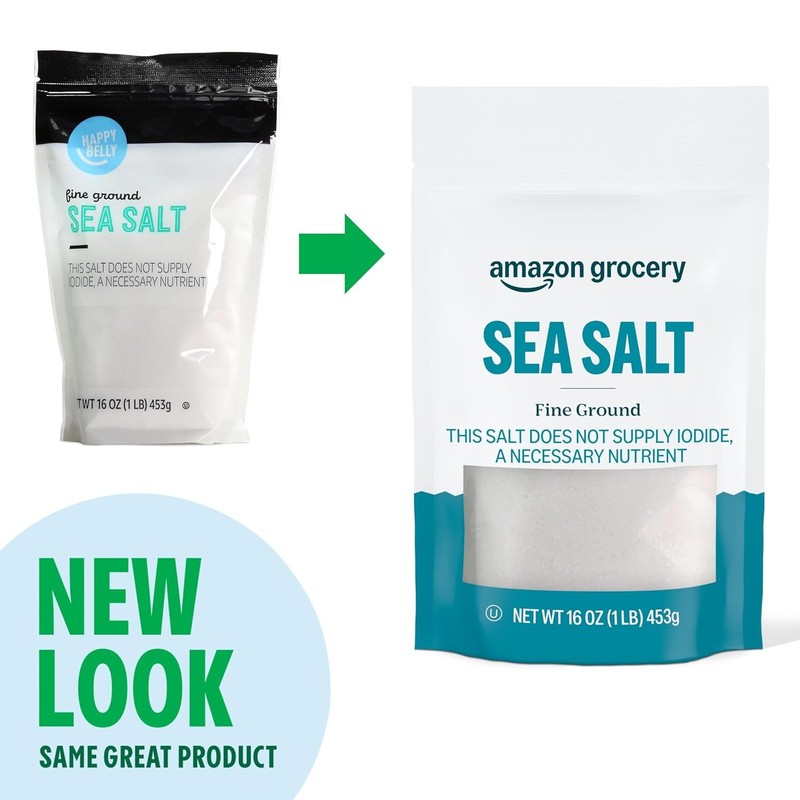 Sea Salt Fine Ground Amazon Grocery 16 Oz gallery