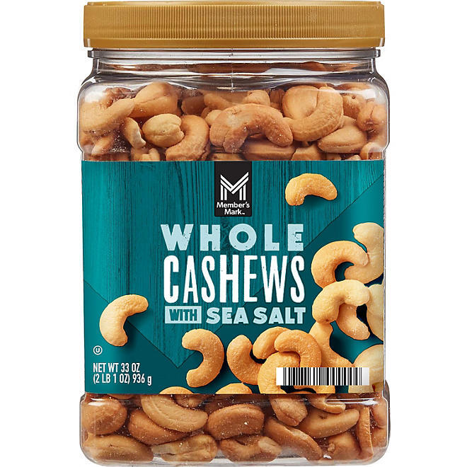 Member’s Mark Roasted Whole Cashews with Sea Salt (33 oz.) Great Price