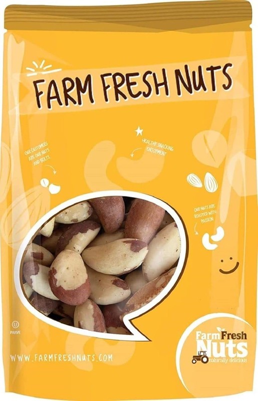 Brazil Nuts Freshly Roasted Sea Salt 1 lb. Crunchy Snack, Salted and Natural
