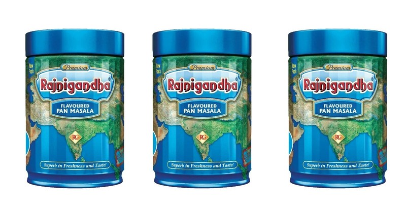 Rajnigandha Premium Pan Masala Flavoured Mouth Freshener Pack 100gX3 Tin Dabba