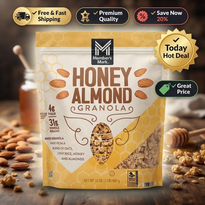 Member’s Mark Honey Almond Granola 32 oz Crunchy Breakfast Cereal