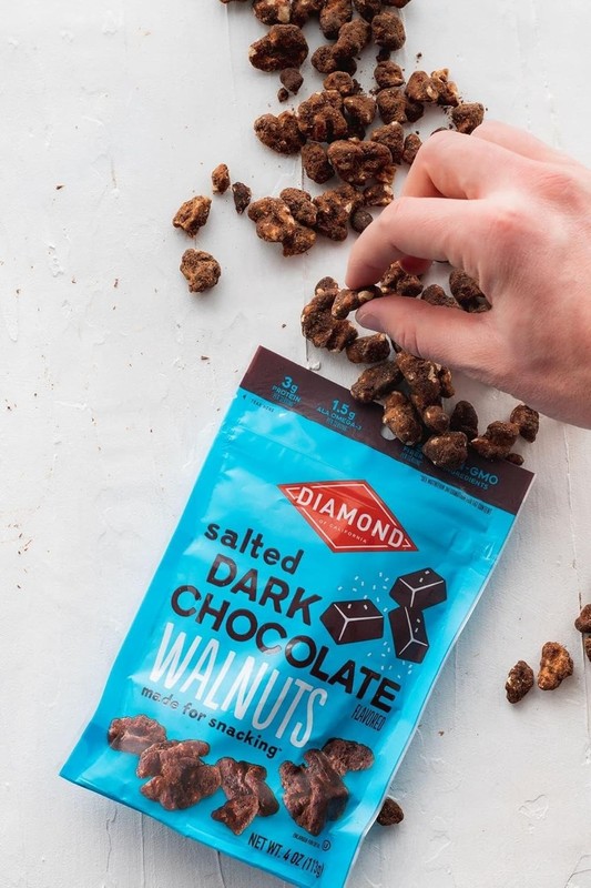 Diamond of California Salted Dark Chocolate Walnut Snack Nuts, 4 oz. (4 Pack) gallery