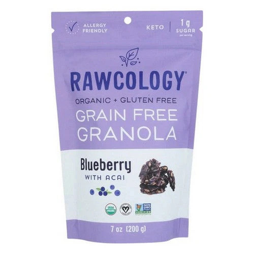 Organic Granola Blueberry With Acai 7 Oz(Case Of 6) By Rawcology