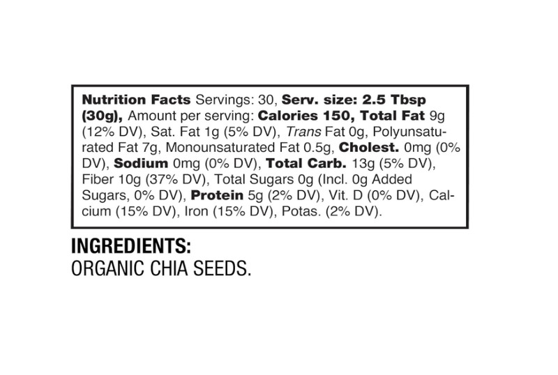 Certified Organic Chia Seeds with Omega3 Bulk 2 LBs, Superfood, GlutenFree gallery
