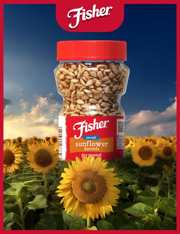 Fisher Dry Roasted Sunflower Seeds Kernels w/ Sea Salt, 7.25oz, Gluten-Free gallery