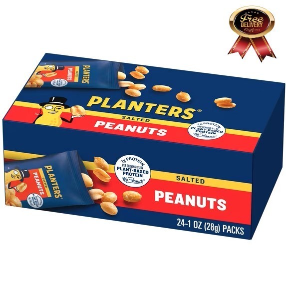 Planters Peanuts, Salted, 1 Oz Bags, 24 Ct
