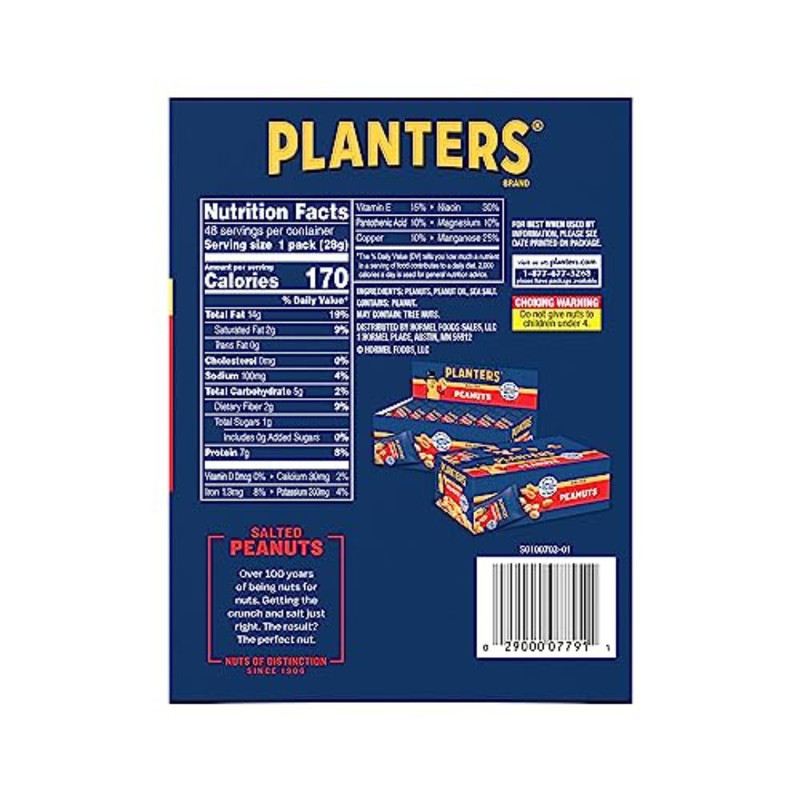 Planters Salted Peanuts (48 1-ounce packs) gallery
