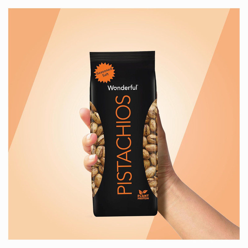 Wonderful Pistachios in Shell, Seasoned Salt Flavored Nuts, 14 Ounce Bag, Protei gallery