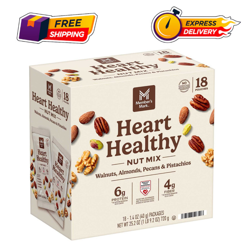 Member's Mark Heart Healthy Nut Mix 1.4oz 18 Pack
