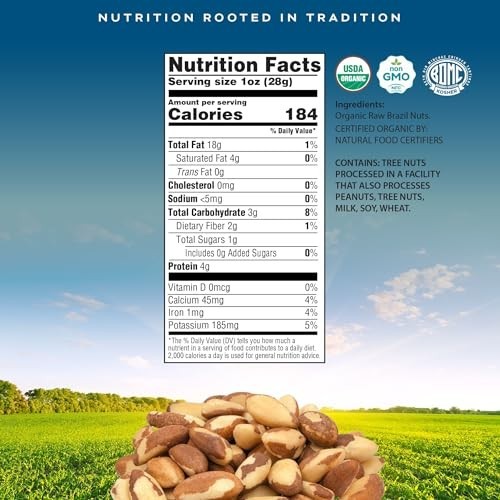 Organic Raw Brazil Nuts 32 Oz - 2 LB Resealable Bag, USDA Organic, Non-GMO, Vega gallery