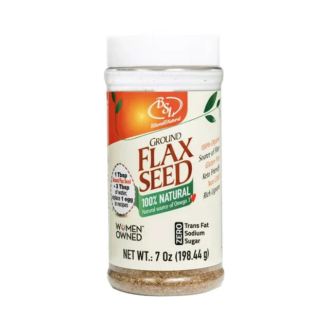 Organic ground Flax Seed 7 OZ Vegan, Badia Keto-Friendly Gluten-Free omega 3