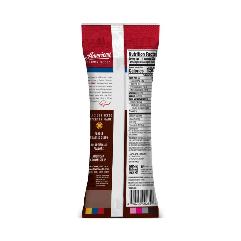 Sunflower Seeds, Bar-B-Q Flavor, Stocking Stuffer, 1.625 oz. (Pack of 12) gallery
