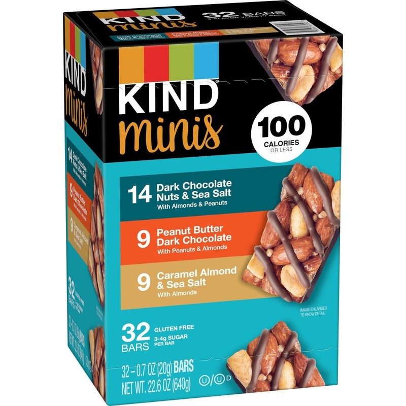 KIND Mini Nut Bars Variety Pack, 32 Count – Healthy Snack, Gluten Free gallery