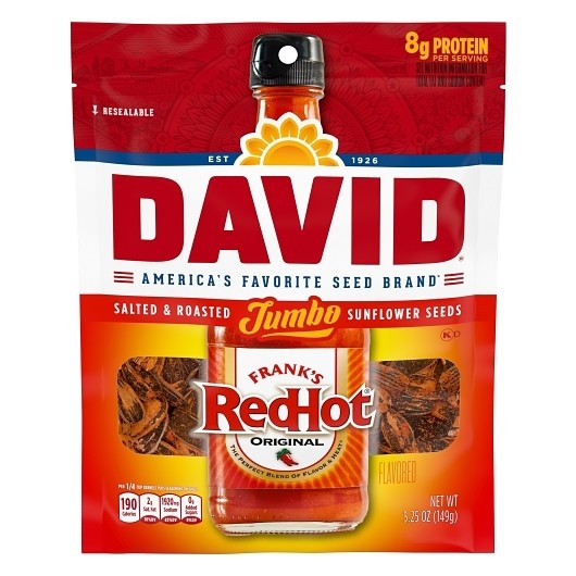 David Frank s Redhot Flavored Jumbo Sunflower Seeds, 5.25 Ounce, 12 Per Case gallery