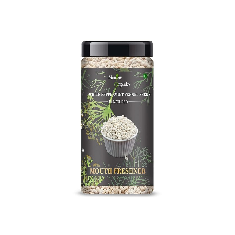 ManHar Organics White Peppermint Fennel Seeds 200gm