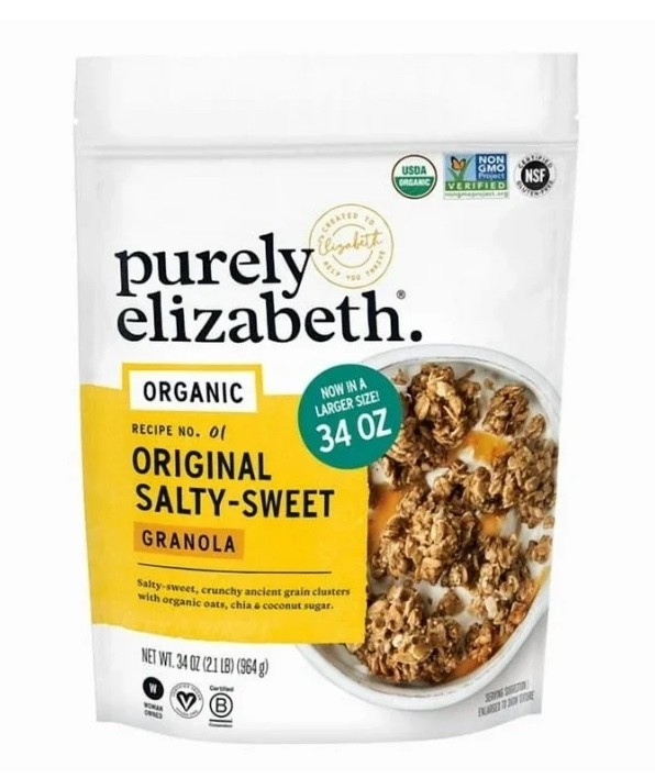 Purely Elizabeth ORGANIC Original SALTY SWEET Ancient Grain Granola 34 oz(1 bag)