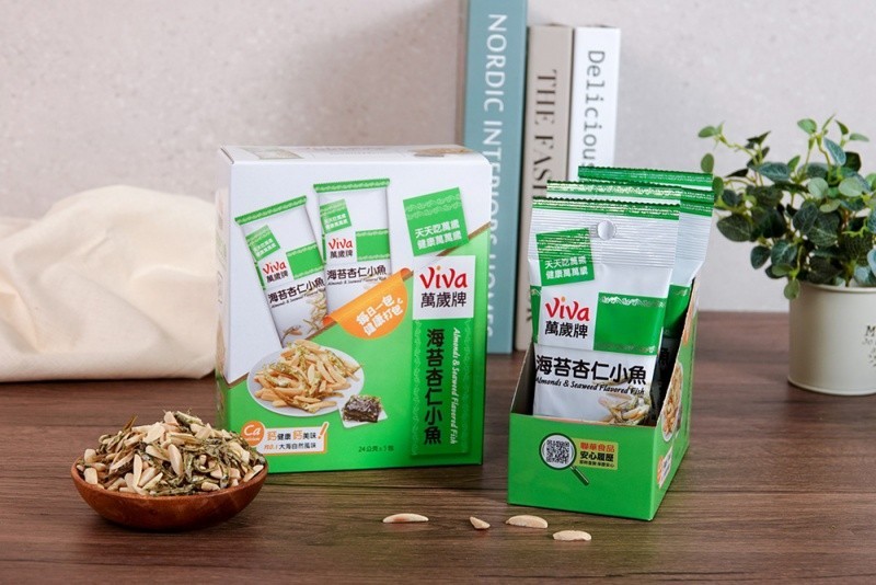 [VIVA] Almonds & Seaweed Flavored Fish 24g x 5/ Pack 萬歲牌 堅果盒裝隨手包-海苔杏仁小魚 gallery