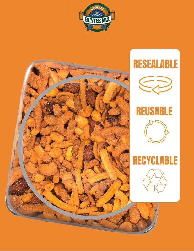 Cheesy Cheddar Hunter Bulk Trail Mix, 20 Oz (Pack of 1), Roasted Peanuts, Sesame gallery