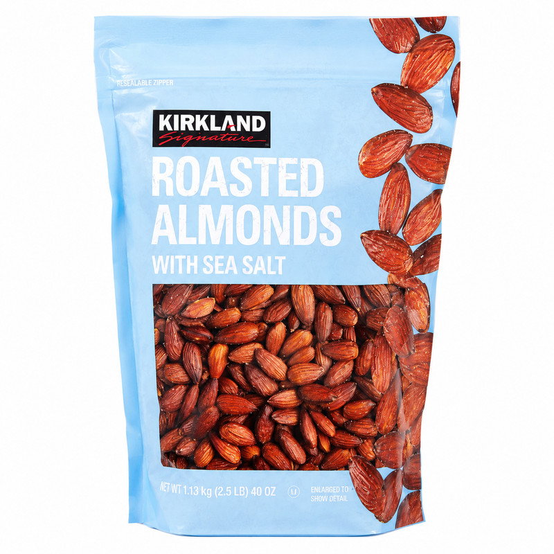 Kirkland Signature Roasted Almonds With Sea Salt, 2.5 lbs