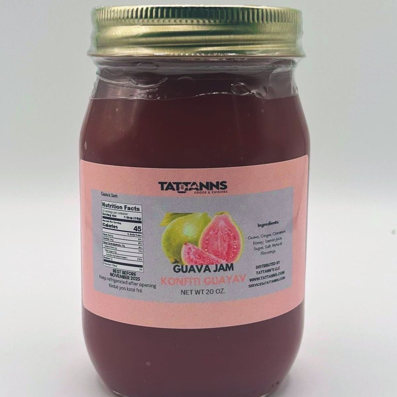 Authentic Haitian Guava Jam 20oz Jar (KONFITI GUAYAV)