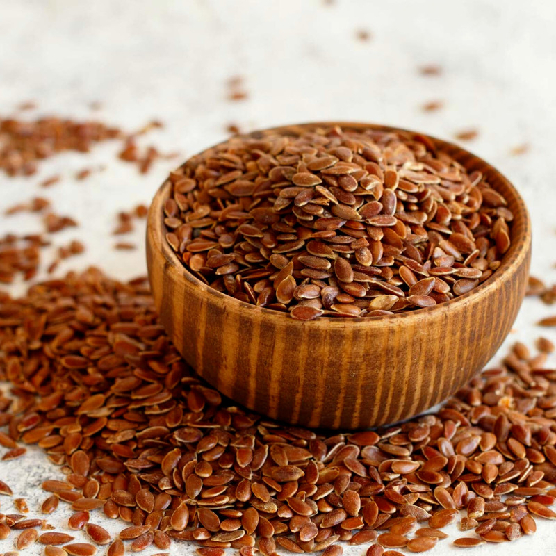 Brown Flax Seeds Whole Raw Grain Flaxseed NON GMO Linseed Free Ship 100g 3.5oz