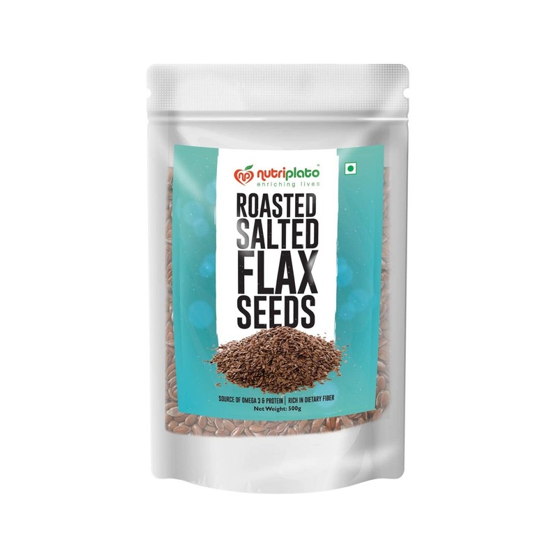 Nutriplato-enriching lives Roasted Salted Flax Seeds | Alsi, 500 g