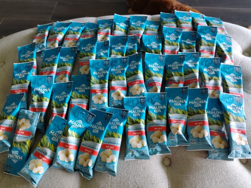 Mauna Loa Macadamia nuts - Sea Salt Flavor Snack Mini Pouches (pack of 48)