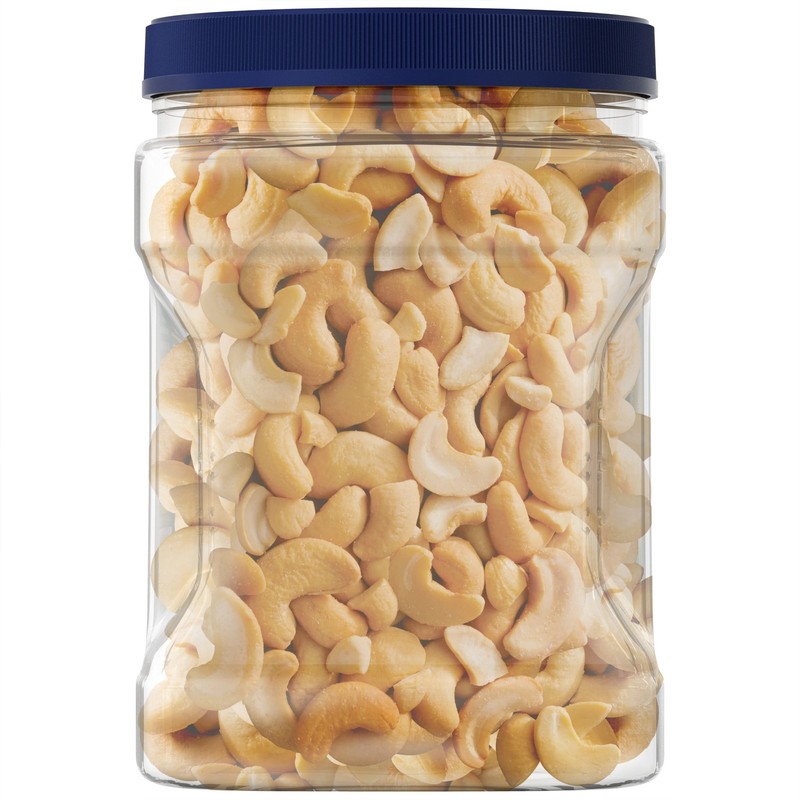 Salted Whole Cashews, Party Snacks, Plant Based Protein, 33 oz Plastic Jar gallery