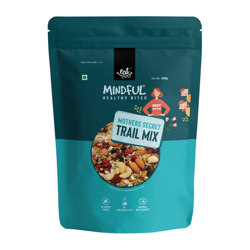 Eat Anytime Trail Mix 200g | Healthy Dry Fruits Snack | No Sugar Gluten Free Mix