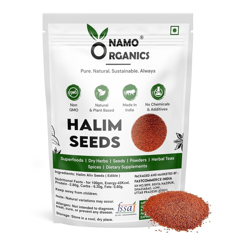 Namo Organics – Halim Seeds 400g – Aliv Seeds | Rich in Fibre and Omega -3