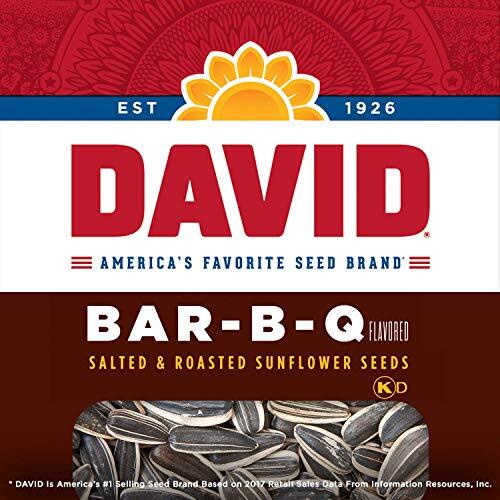 DAVID Roasted and Salted Bar-B-Q Sunflower Seeds 1.625 oz 12 Pack gallery