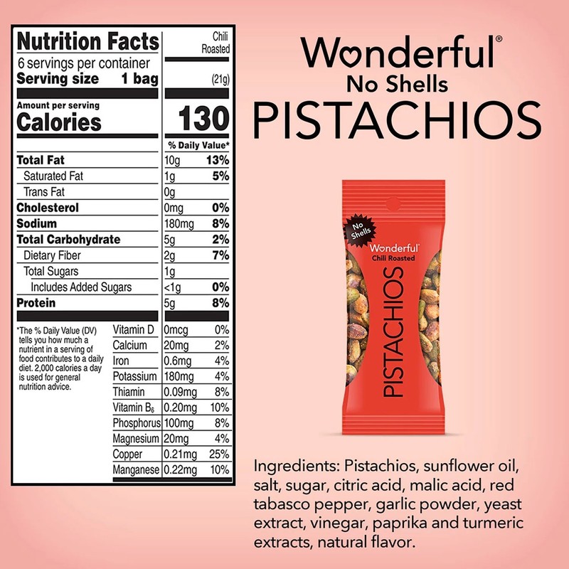 Wonderful Pistachios Variety Pack, 0.75 Ounce (Pack of 21) gallery
