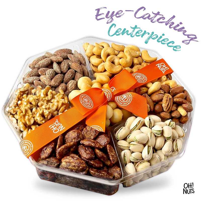 Oh! Nuts 7 Variety Nuts Gift Basket - Healthy Food Assorted Nuts Gifts Baskets - gallery