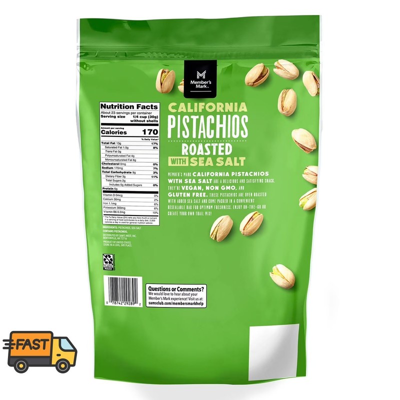 Member's Mark Roasted & Salted Pistachios, ( 170 Cals) 48 oz. gallery