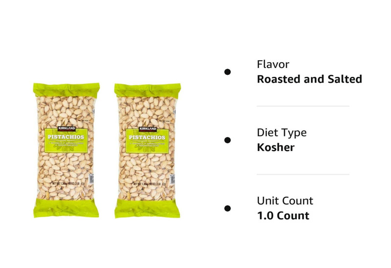 2 PACK KIRKLAND SIGNATURE CALIFORNIA IN-SHELL ROASTED & SALTED PISTACHIOS 6LBS gallery