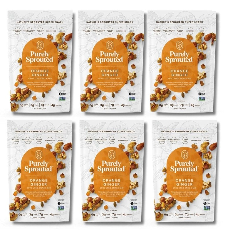 Sprouted Snack Mix 4oz with Almonds, Cashews & Pumpkin Seeds - Gluten Free