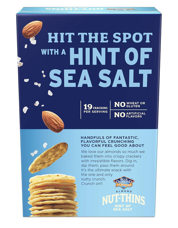 Nut-Thins Gluten Free Cracker Crisps, Hint Of Sea Salt, Family Size, Sea Salt, 7 gallery