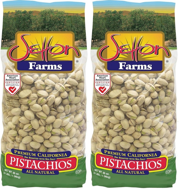 Dry Roasted Pistachios, Sea Salt, 3lb Bag x2 gallery