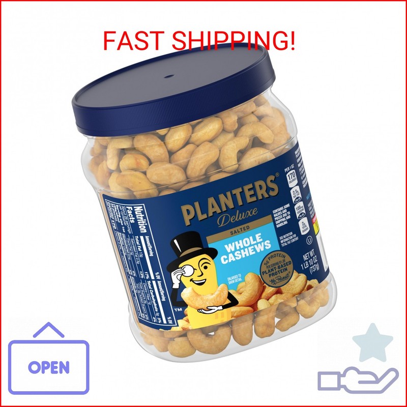 PLANTERS Fancy Whole Cashews with Sea Salt, 26 Ounces ( Pack of 1) Resealable Ja gallery